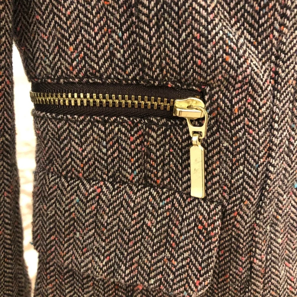 H&M Women’s Fitted Blazer Herringbow Pattern - Picture 3 of 4